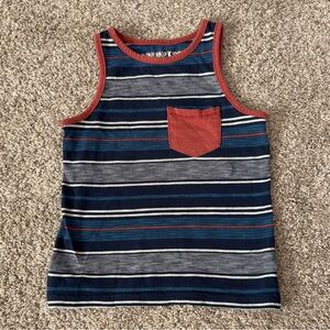 Genuine Kids by Osh Kosh toddler boy blue striped pocket tee tank top size 3T